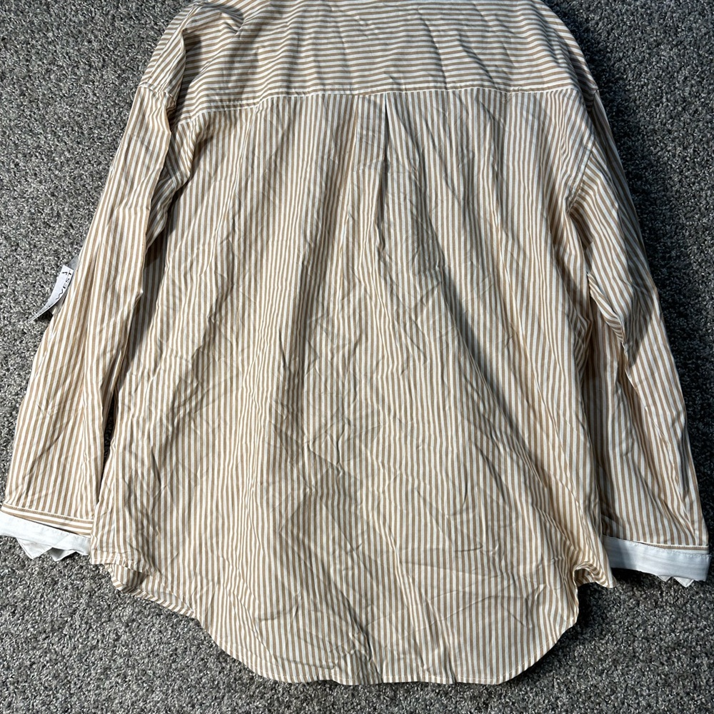 NWT Nine West women’s oversized long sleeve shirt SZ XL - Picture 3 of 7